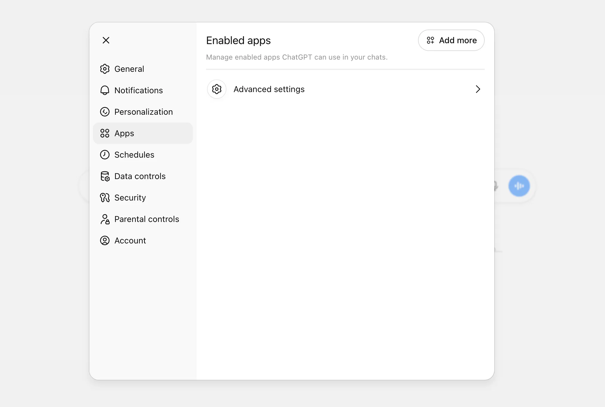 Select Apps and click Advanced settings