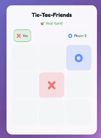 AppDeploy's Tic Tac Friends with polished UI