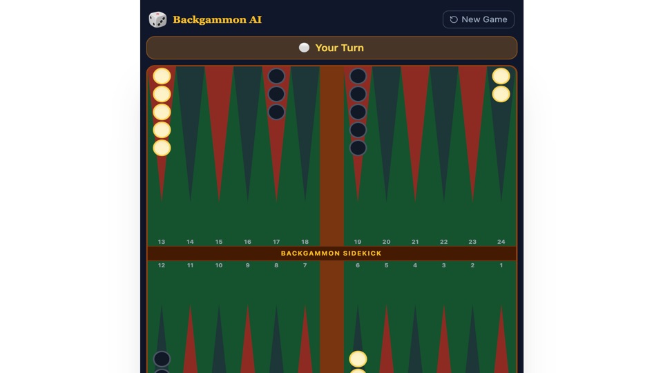 Backgammon AI app preview
