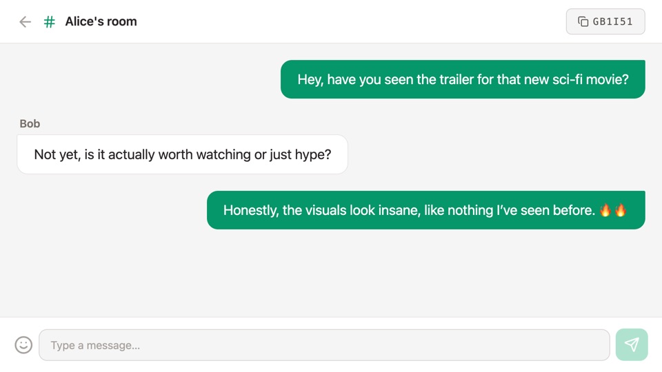 ChatRooms app preview