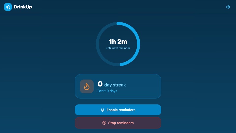 DrinkUp app preview