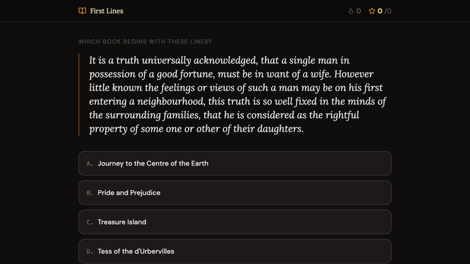 First Lines app preview