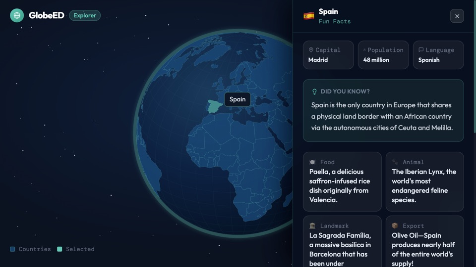 GlobeEd app preview