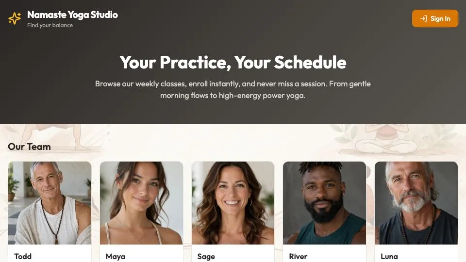 Namaste Yoga studio video thumbnail