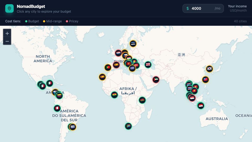 NomadBudget app preview